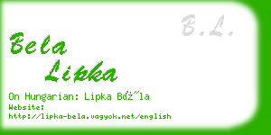 bela lipka business card